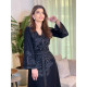 مغربي  اسود تطريز مع شك