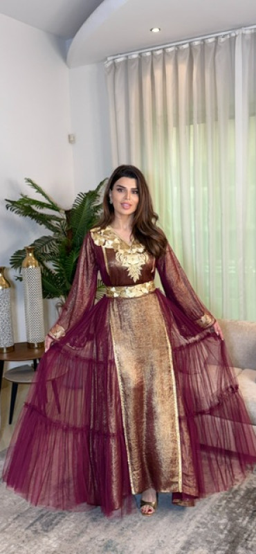 جلابيه ماروني تطريز و شك